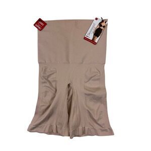 Skinnygirl Shaping Hi-Waist Thigh Slimmers Small (Size 2-4) Beige Shapewear NWT